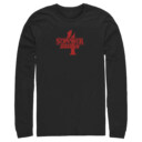Men's Stranger Things Red Logo 4  Adult Long Sleeve Shirt