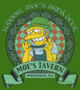Men's The Simpsons St. Patrick's Day Support Moe's Tavern, Drink Beer  Adult T-Shirt