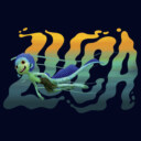 Men's Luca Sea Monster Logo  Adult T-Shirt