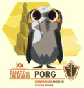 Men's Star Wars: Galaxy of Creatures The Porg  Adult T-Shirt