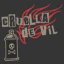 Men's Cruella Spray Flames Logo  Adult T-Shirt