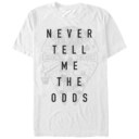 Men's Star Wars Never Tell Odds Millennium Falcon  Adult T-Shirt