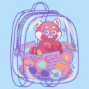 Men's Turning Red Red Panda Backpack Mei Lee  Adult T-Shirt