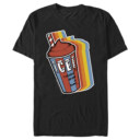 Men's ICEE Coldest Drink in Town Retro Rainbow  Adult T-Shirt