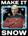 Men's Star Trek: The Next Generation Captain Picard Make It Snow  Adult T-Shirt