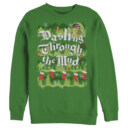 Men's Shrek Christmas Dashing Through Mud  Adult Sweatshirt