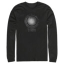 Men's Zack Snyder Justice League Cyborg Silver Logo  Adult Long Sleeve Shirt