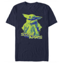 Men's Star Wars: The Mandalorian Grogu Green Logo  Adult T-Shirt