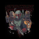 Men&#039;s Star Wars: The Book of Boba Fett Tusken Raiders and Boba Bounty Hunters  Adult T-Shirt