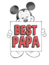 Men's Mickey & Friends Father's Day Best Papa Sign  Adult T-Shirt
