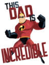 Men's The Incredibles This Dad is Incredible  Adult Baseball Tee