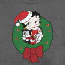 Men's Betty Boop Christmas Characters Wreath  Adult Sweatshirt