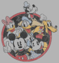 Men's Mickey & Friends Retro Group Shot  Adult Pull Over Hoodie