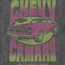 Men's General Motors Retro Pink and Green Chevy Camaro  Adult T-Shirt