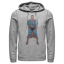 Men's Superman Bold Hero Pose  Adult Pull Over Hoodie