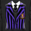 Men's Wednesday Nevermore Academy Uniform Purple  Adult Sweatshirt