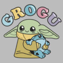 Men's Star Wars: The Mandalorian Grogu Cute Frog  Adult T-Shirt