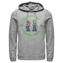 Men's Nintendo Super Mario and Luigi St. Patrick's Not Wearing  Adult Pull Over Hoodie