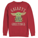 Men's Star Wars The Mandalorian Christmas The Child Greetings  Adult Sweatshirt