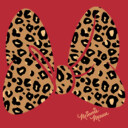 Men's Mickey & Friends Cheetah Print Minnie Mouse Bow  Adult Pull Over Hoodie