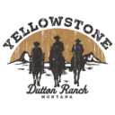 Men's Yellowstone Riders Of Dutton Ranch Silhouette  Adult T-Shirt
