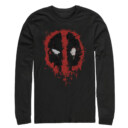 Men's Marvel Deadpool Splatter Icon  Adult Long Sleeve Shirt