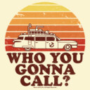 Men's Ghostbusters Who You Gonna Call Retro Sunset  Adult T-Shirt