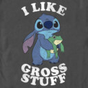 Men's Lilo & Stitch I Like Gross Stuff Stitch Distressed  Adult T-Shirt
