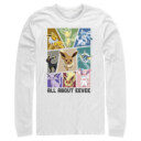Men's Pokemon All About Eevee Eeveeloution  Adult Long Sleeve Shirt