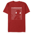 Men's Pokemon Charmander Line Art  Adult T-Shirt