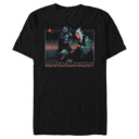 Men's Star Wars: The Mandalorian Retro Sunset with Grogu and Ahsoka  Adult T-Shirt