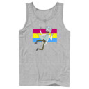 Men's Rick And Morty Pansexual Flag Rick  Adult Tank Top