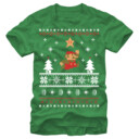 Men's Nintendo Ugly Christmas Mario Jump Star  Adult T-Shirt