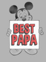 Men's Mickey & Friends Father's Day Best Papa Sign  Adult Pull Over Hoodie
