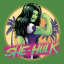 Men's She-Hulk: Attorney at Law Hero at the Beach  Adult T-Shirt