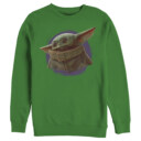 Men's Star Wars: The Mandalorian The Child Circle Halo  Adult Sweatshirt