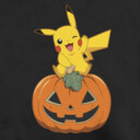 Men's Pokemon Halloween Jack-O'-Lantern Pikachu  Adult Pull Over Hoodie