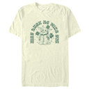 Men's Star Wars: The Mandalorian St. Patrick's Day Grogu May Luck be with You Retro  Adult T-Shirt