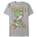 Men's Nintendo Running Yoshi  Adult T-Shirt