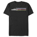 Men's Ghostbusters Ecto-1 Wagon Retro Stripe  Adult T-Shirt