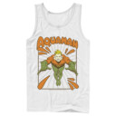 Men's Justice League Aquaman Vintage  Adult Tank Top