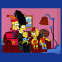 Men's The Simpsons Horror Family Couch  Adult Sweatshirt