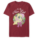 Men's My Little Pony Christmas Fluttershy Nice List  Adult T-Shirt