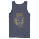 Men's Justice League Vintage Hero Collage  Adult Tank Top