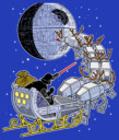 Men's Star Wars Christmas Darth Vader Santa's Sleigh  Adult Sweatshirt