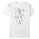 Men's Looney Tunes Bugs Bunny Stars and Fireworks  Adult T-Shirt