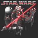 Men's Star Wars: Visions Darth Vader Death Star  Adult T-Shirt