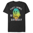 Men's Star Wars Chewie Party Animal 50th Birthday Color Portrait  Adult T-Shirt