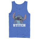 Men's Lilo & Stitch Silly Black Glasses  Adult Tank Top