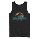 Men's Jurassic World Quilt Pattern Logo  Adult Tank Top